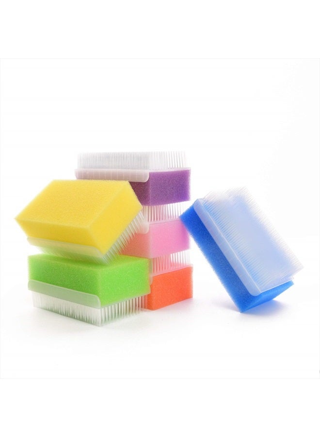 Special Supplies (6 Pack) Baby Bath Sponges Soft Foam Sensory Scrubber with Cradle Cap Bristle Brush - Body, Hair, and Scalp Cleaning - Gentle on Infant, Toddler Sensitive Skin - Great Sensory Feel - Image 1