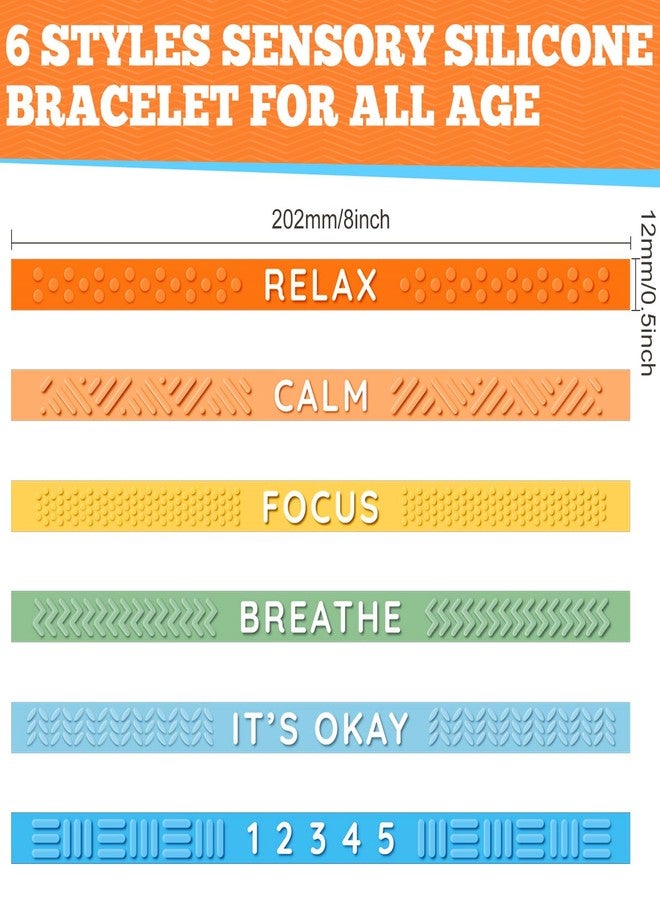 Colingmill Anxiety Sensory Silicone Bracelet, Autism Silicone Bracelet with Textured Wearable Push Sensory Stress Relief Press Wristband Calming Wristband Anxiety Relief Gifts for ADHD Autism (30 Pcs) - Image 3