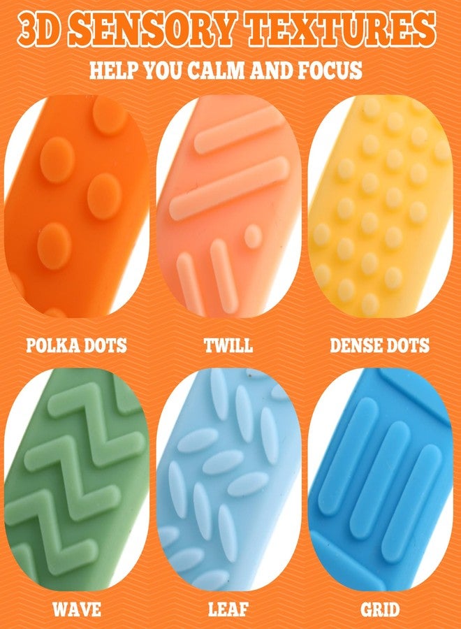 Colingmill Anxiety Sensory Silicone Bracelet, Autism Silicone Bracelet with Textured Wearable Push Sensory Stress Relief Press Wristband Calming Wristband Anxiety Relief Gifts for ADHD Autism (30 Pcs) - Image 2