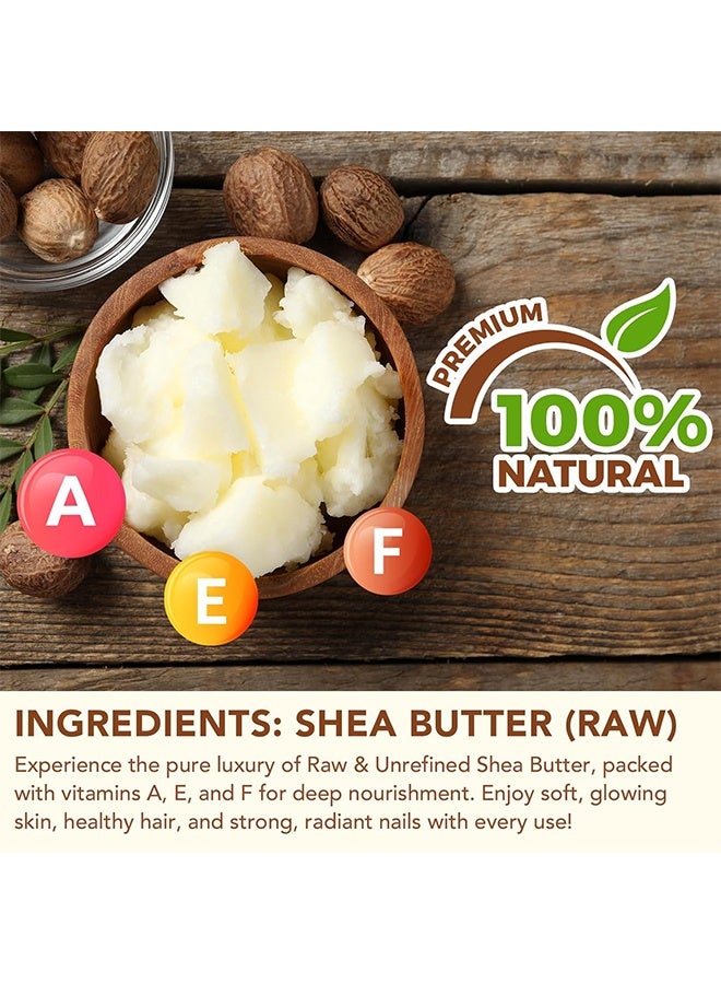 OceAura Raw & Unrefined Shea Butter Pure Natural Raw Unrefined Shea Butter For Face Body Hair Moisturizing Hydrating Nourishing Soothing Shea Butter To Make Lotion And Soap Body Butter For Dry And Cracked Skin, Hair Moisturizing - 120G - Image 2
