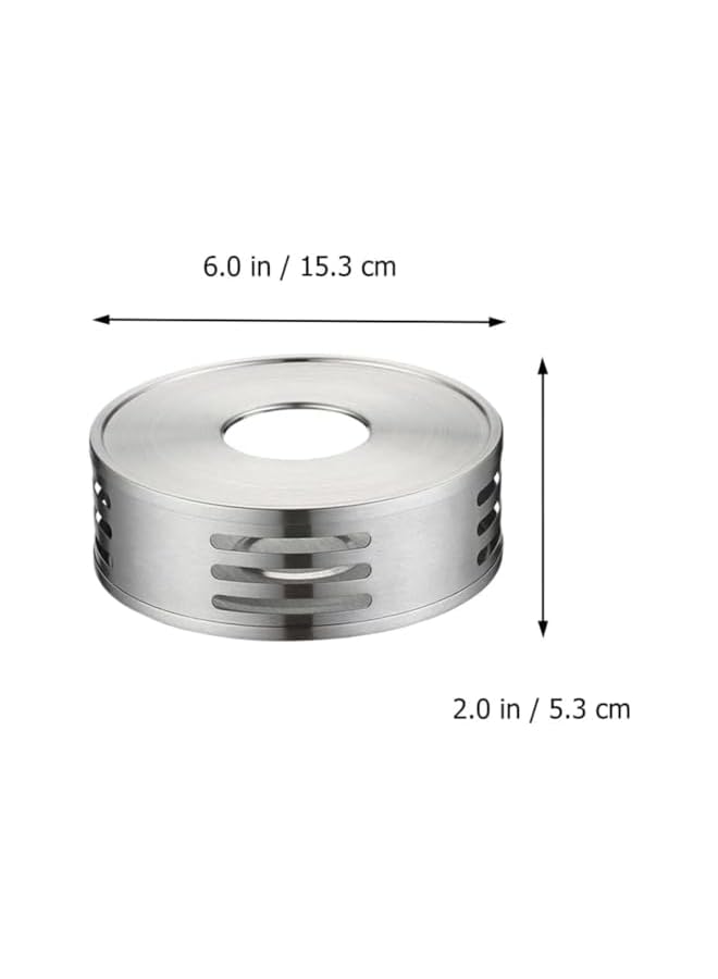 The Bros Teapot Warmer, Metal Warm Warmer Pot for Glass Heater Candle Home Teaware Teapot Steel Accessories Stand Holder Base Stove for Heating Tea, Coffee and Milk, Silver - Image 3