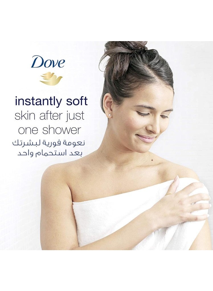 دوف DOVE Deeply Nourishing Body Wash, for instant moisturising, Original, No Sulfates or Parabens, 500ml x 3 - Image 2