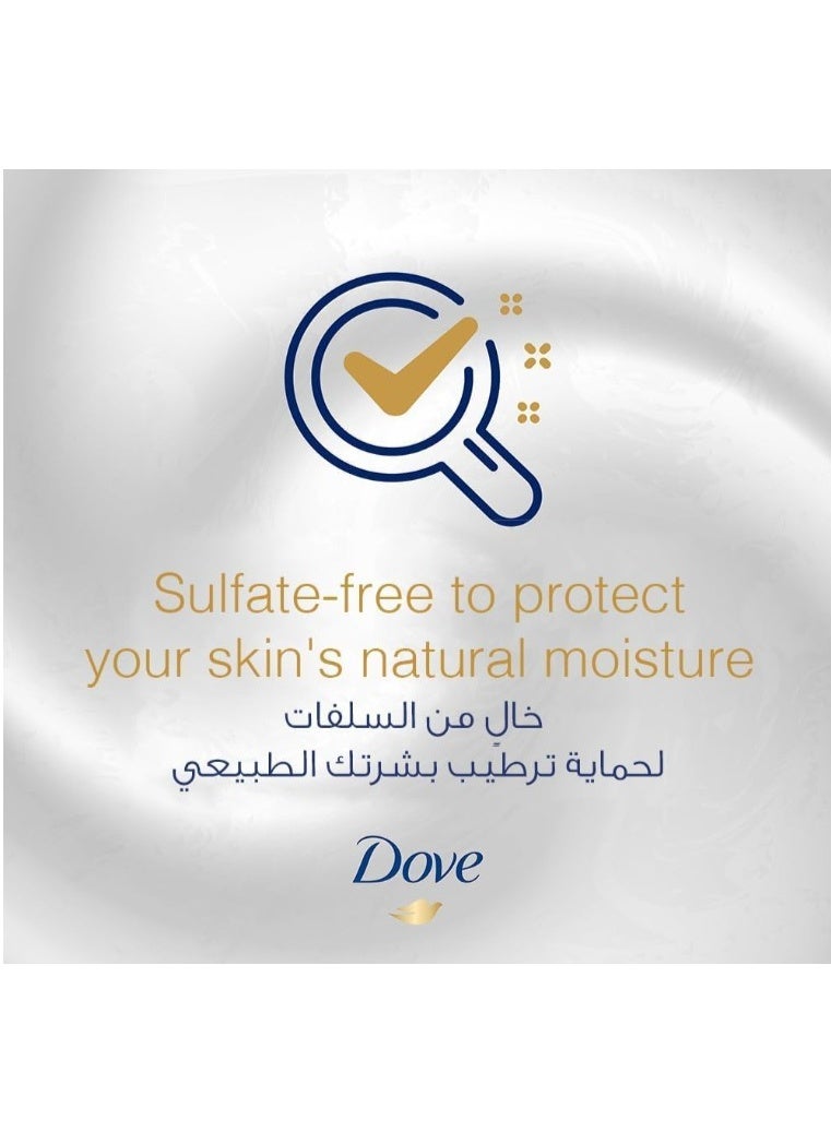 دوف DOVE Deeply Nourishing Body Wash, for instant moisturising, Original, No Sulfates or Parabens, 500ml x 3 - Image 3