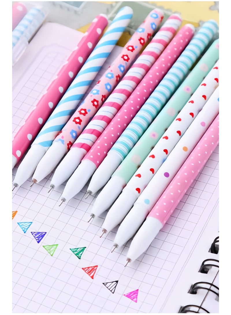 اعاره مجموعة أقلام حبر جاف كاواي رولر بول برأس رفيع من 10 أقلام ملونة للبنات - تصميم لطيف، قلم جل إبداعي ومنعش - Image 2