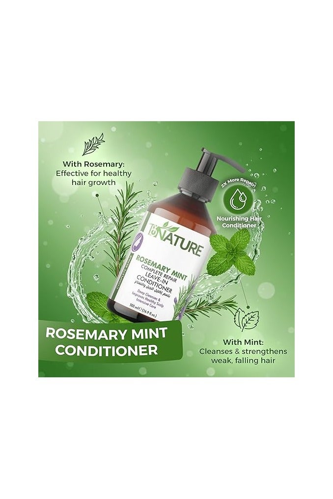 By Nature بلسم الشعر المنعش من باي ناتشر بالروزماري والنعناع - 500 مل - Image 2