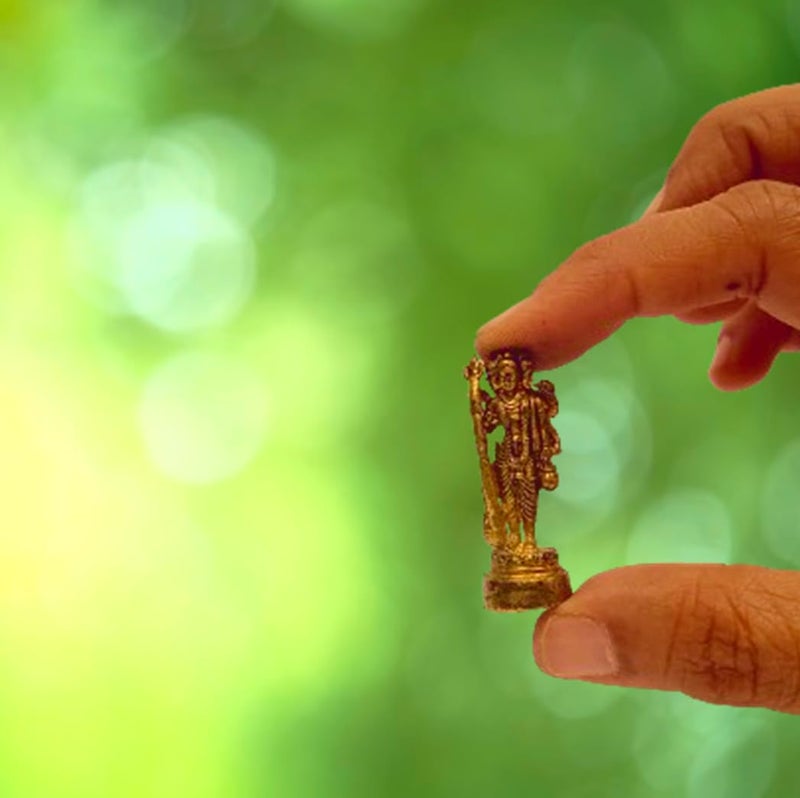 Purpledip Rare Miniature Statue Dattatreya (Brahma-Vishnu-Shiva), Holy Trinity of Hindu Gods: Unique Collectible Gift (11169) - Image 1
