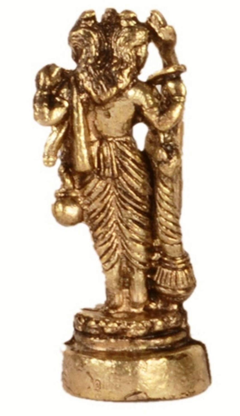 Purpledip Rare Miniature Statue Dattatreya (Brahma-Vishnu-Shiva), Holy Trinity of Hindu Gods: Unique Collectible Gift (11169) - Image 3