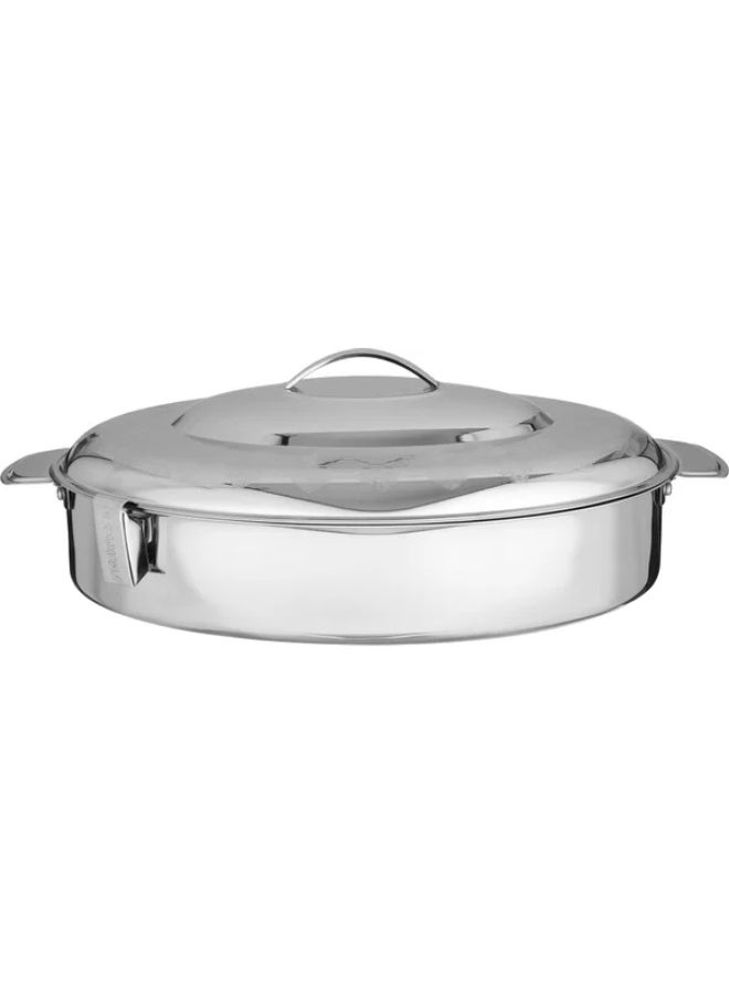 Al Qiddiya Stainless Steel Food Container, 5 Liters - Silver - Image 1
