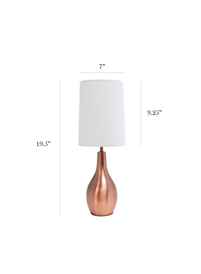 Simple Designs LT3303-RGD Tear Drop Table Lamp, Rose Gold Number of Items: 1 - Image 5