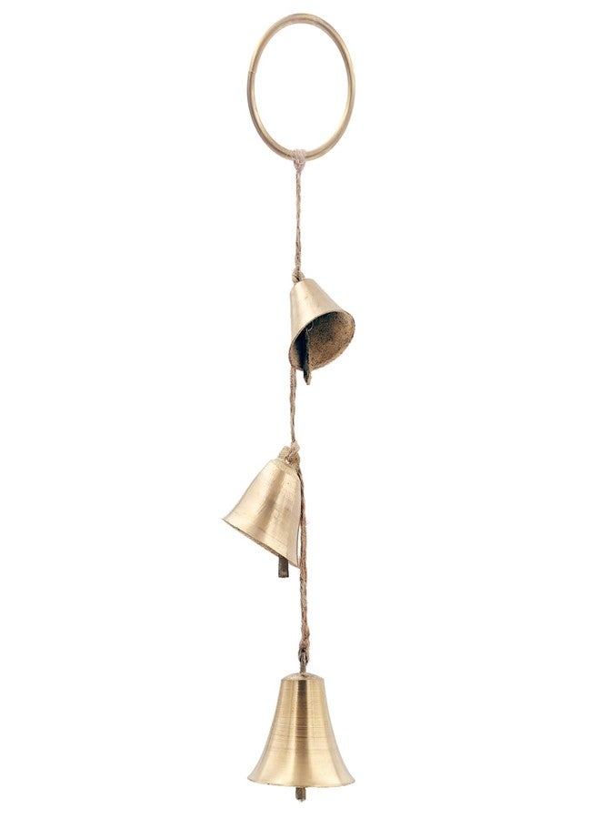 KMOATIM Brass Rustic Hanging Bells for Door Knob Decoration, Home Garden Decor Shopkeepers Bell on Rope - Image 1