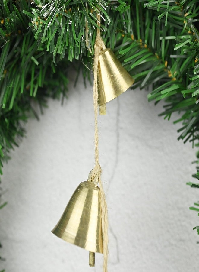 KMOATIM Brass Rustic Hanging Bells for Door Knob Decoration, Home Garden Decor Shopkeepers Bell on Rope - Image 3