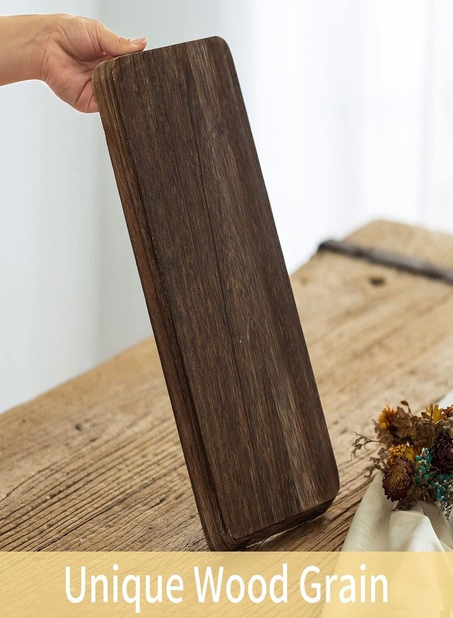 Romadedi Wooden Decorative Tray Candle Holder - Wood Long Narrow Tray Home Decor Small Rustic Centerpieces Trays for Coffee Table Dining Room Kitchen - Image 5