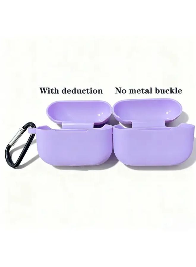 Lavender AirPods Pro 3 Case With Metal Buckle Durable Silicone Cover Snug Fit - Image 1