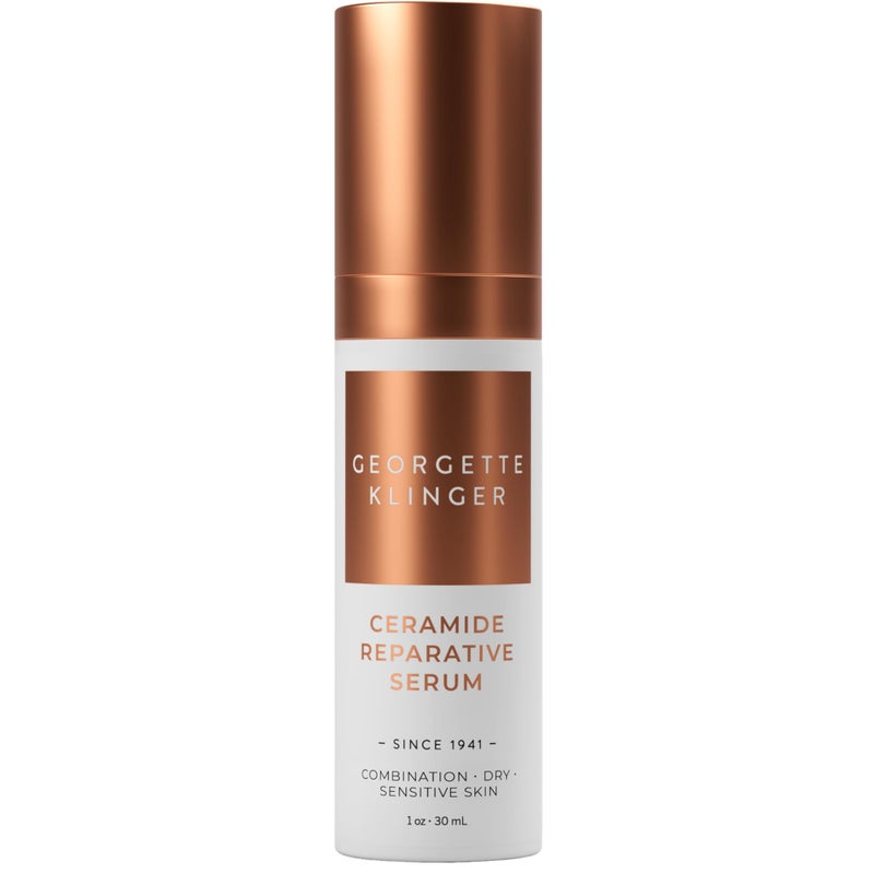 Ceramide Reparative Serum Repairs and Rebuilds Protective Skin Barrier LongLasting Hydration Minimizes Pores and FragranceFree PlantDerived Plumping Face Treatment 1 oz by Georgette Klinger