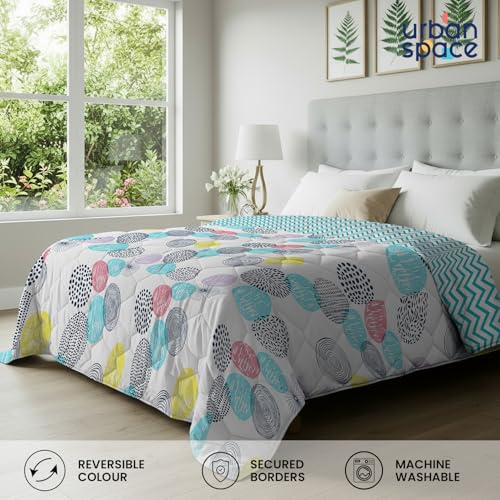 Urban Space AC Blanket for Single Bed, 120 GSM Microfiber 3 Layered Quilted Dohar, Soft Lightweight Reversible Printed Blanket Bed for All Season (Turkey - 145cm x 225cm, Single Size) - Image 5