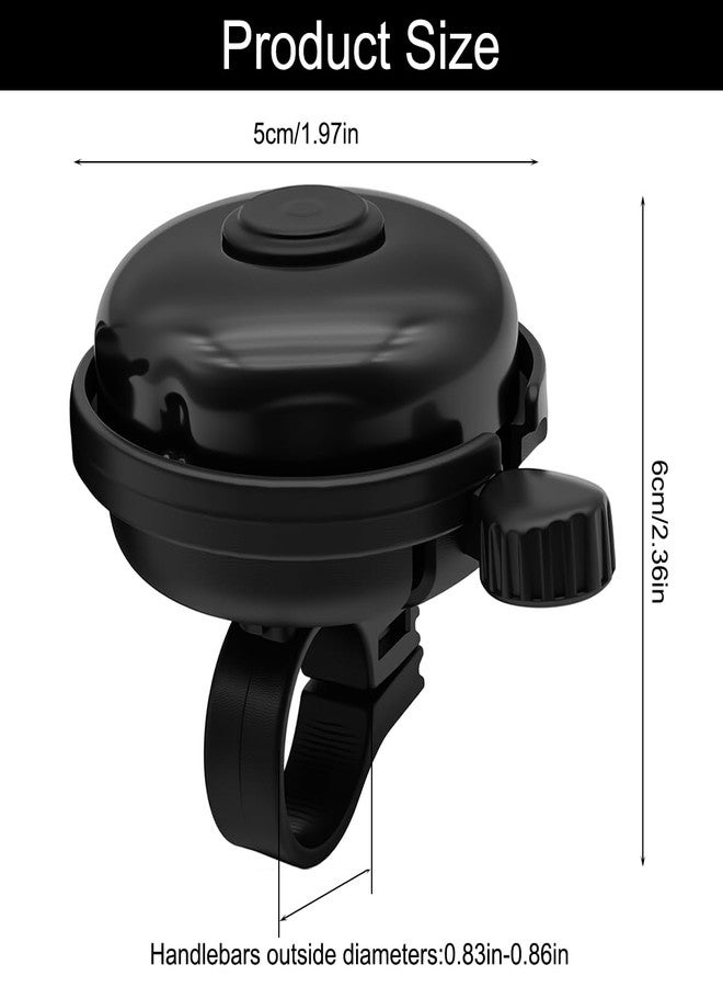 CKANDAY Classic Bike Bell for Adults, Aluminum Bicycle Bell with Loud Crisp Clear Sound, Bicycle Horn Right Hand Use, Easy to Install Cycling Accessories for Mountain Road and Commuter Safety, Black - Image 2