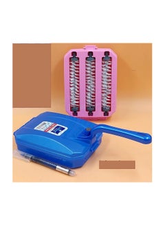 Manual carpet cleaning brush, 3 brushes - blue