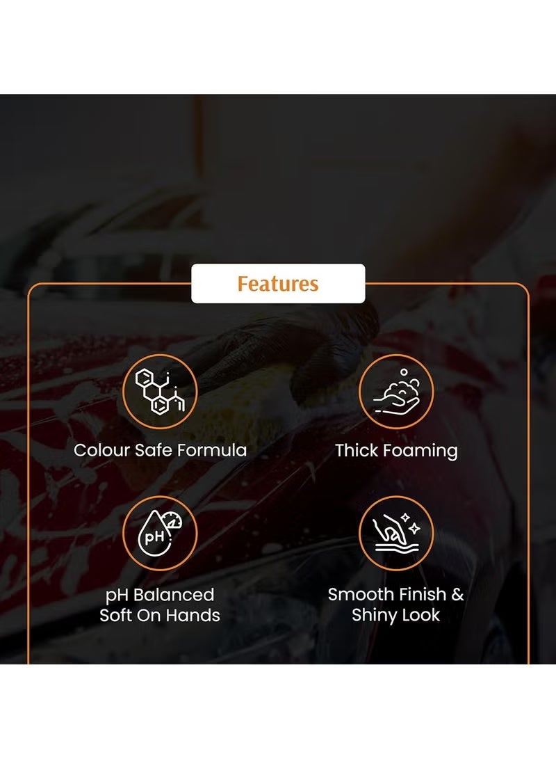 NORA Car Care Shampoo Wax 5L High Foam Car Wash Shampoo with Wax, Thick Cleaning Foam, UV Protection, Scratch-Free Formula, Lemon Fragrance, Biodegradable, Safe for Paint, Plastic, Vinyl & Tyres, N-273 - Image 5