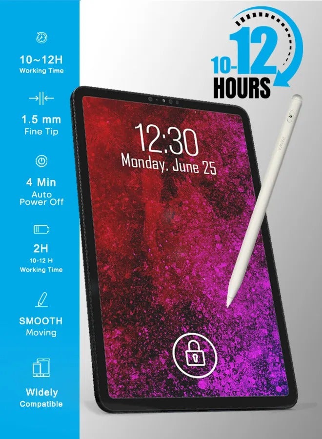 Pawa Smart Universal Pencil / Compatible with any Capacitive Device / 10~12H Working Time / 1.5mm Fine Tip / 4 MIN Auto Power Off / 10 to 12 Hour Working Time - White - Image 3