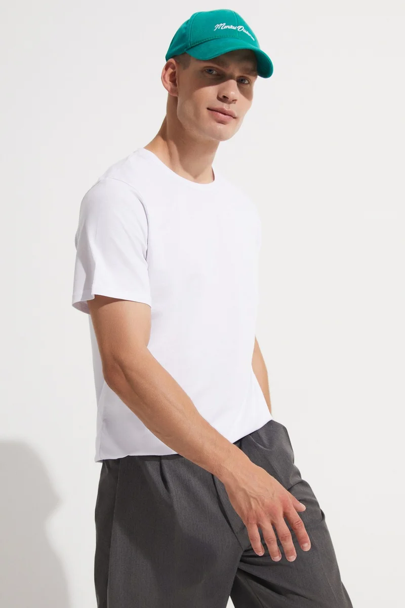 جون Black - White 2 Pack 100% Cotton Basic Men's T-Shirt