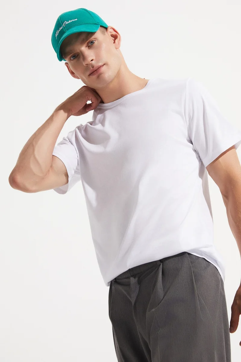 جون Black - White 2 Pack 100% Cotton Basic Men's T-Shirt