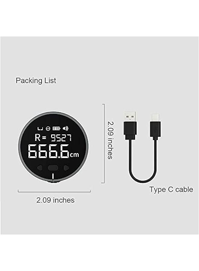 Arabest HomeMagician 324 Ft Electronic Digital Tape Measure with LCD Display Digital Ruler Rechargeable Small Smart Rolling Measuring Tool for Flat Curved Diameter Odd Shape Ideal Surprise for You  - Image 3