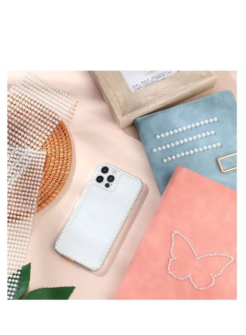 Self Adhesive Pearl Stickers Makeup,White Pearls Gems for Eyes Face Nail Temporary Tattoo Gems Jewelry DIY Crafts Home Decoration Scrapbooking Embellishments Accessories Festival Decorations, 4 Size - Image 5