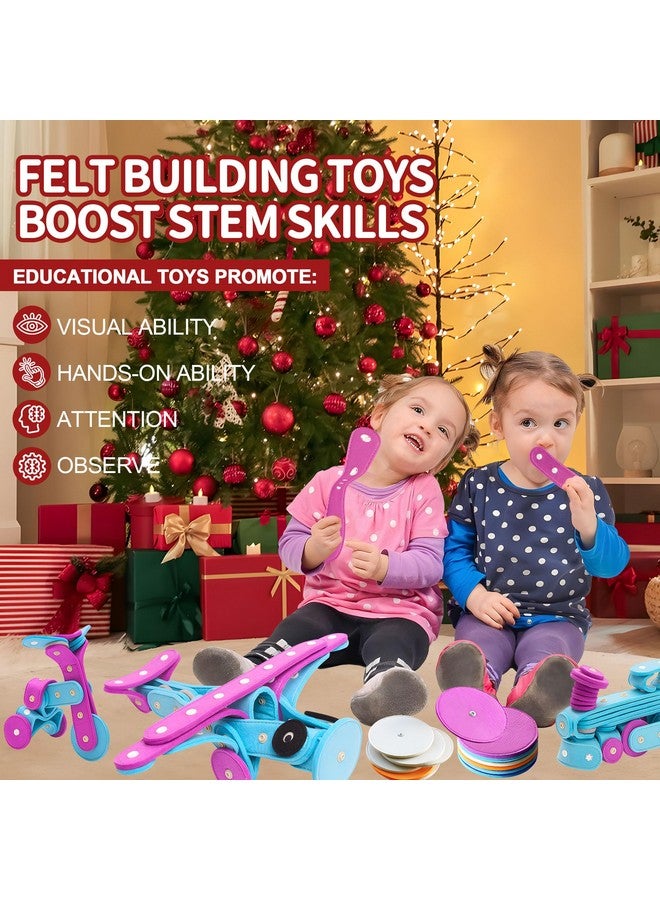 ROHSCE Soft Felt Building Toys For Toddlers, Interactive Diy Educational Learning Stackable Felt Toy Set - Flexible For Hours Of Fun Creative Stem Toys 37 Pcs, Stacking Toys For Toddlers 1-3  - Image 3