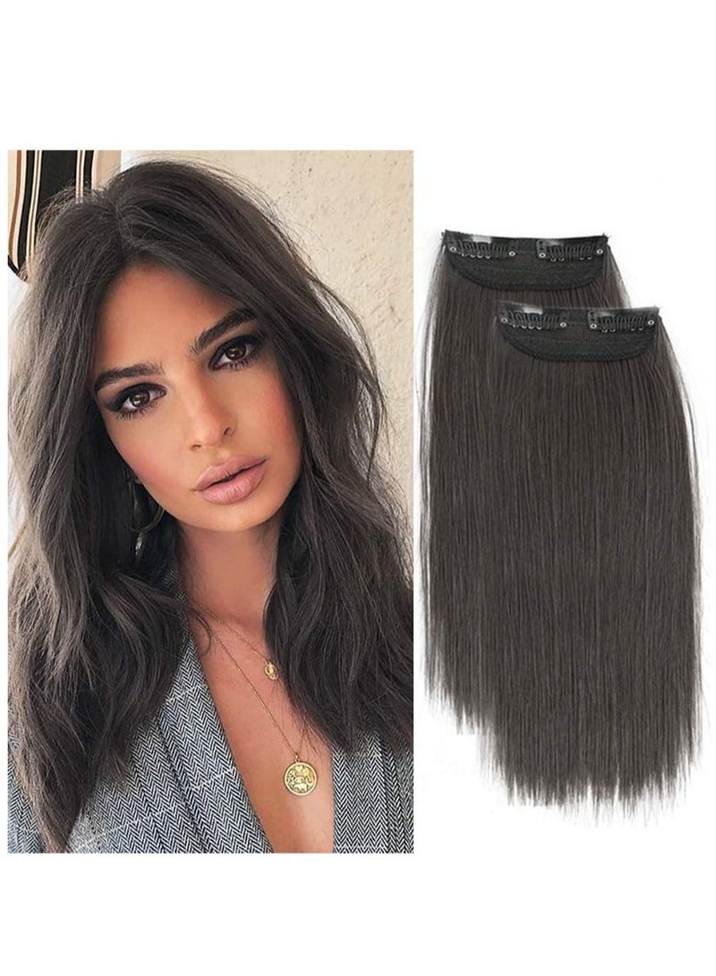 إستيل مشابك في قطعة شعر صناعية قصيرة مفرودة قطعة شعر دبوس شعر غير مرئي لتخفيف الشعر إضافة حجم شعر طبيعي منفوش ووسادة شعر عالية 2 قطعة اللون رقم 2 - Image 1