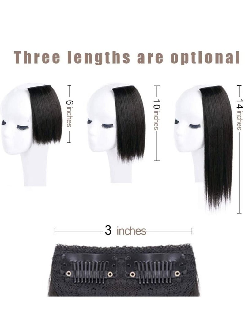 إستيل مشابك في قطعة شعر صناعية قصيرة مفرودة قطعة شعر دبوس شعر غير مرئي لتخفيف الشعر إضافة حجم شعر طبيعي منفوش ووسادة شعر عالية 2 قطعة اللون رقم 2 - Image 3