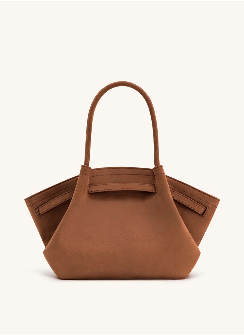 JW PEI Hana Medium Faux Suede Tote Brown  - Image 4