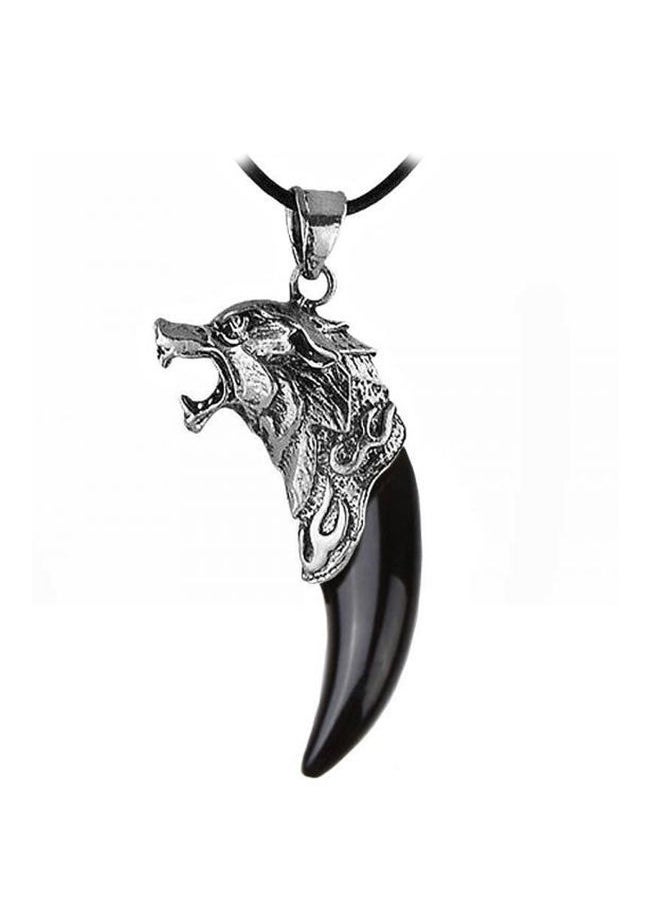 NIBEMINENT Antique Silver Wolf Shaped Pendant Necklace 