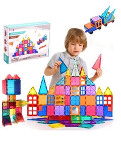 SYOSI 120Pcs Magnet Toys Kids Magnetic Building Tiles, 3D Blocks Preschool Sets Educational for Toddlers Boys and Girls  - Image 1