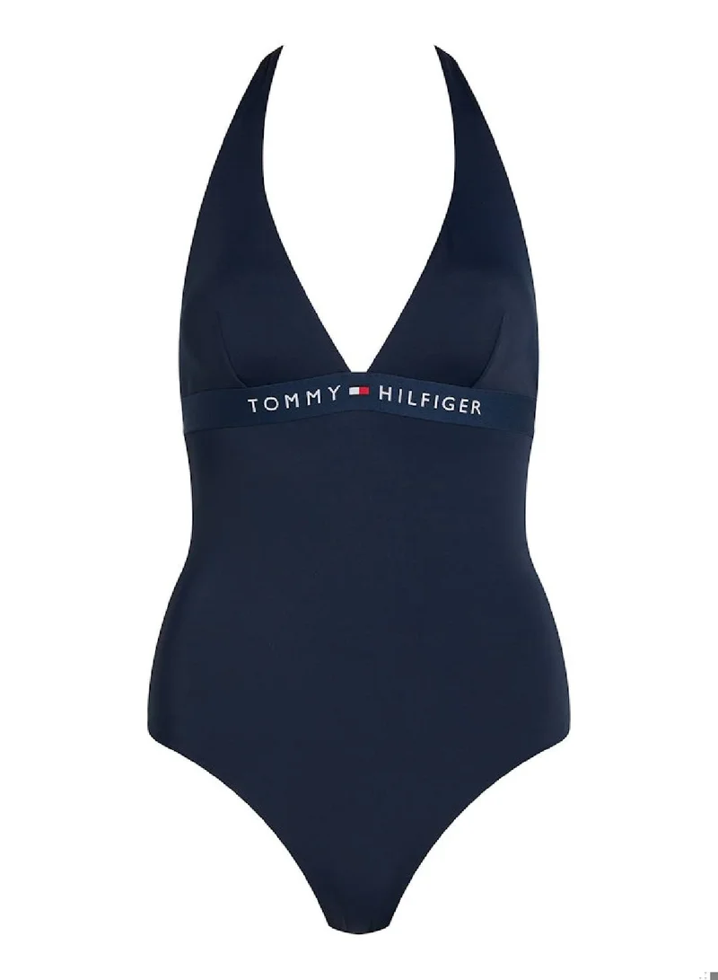 TOMMY HILFIGER Original Deep Plunge Halterneck Swimsuit