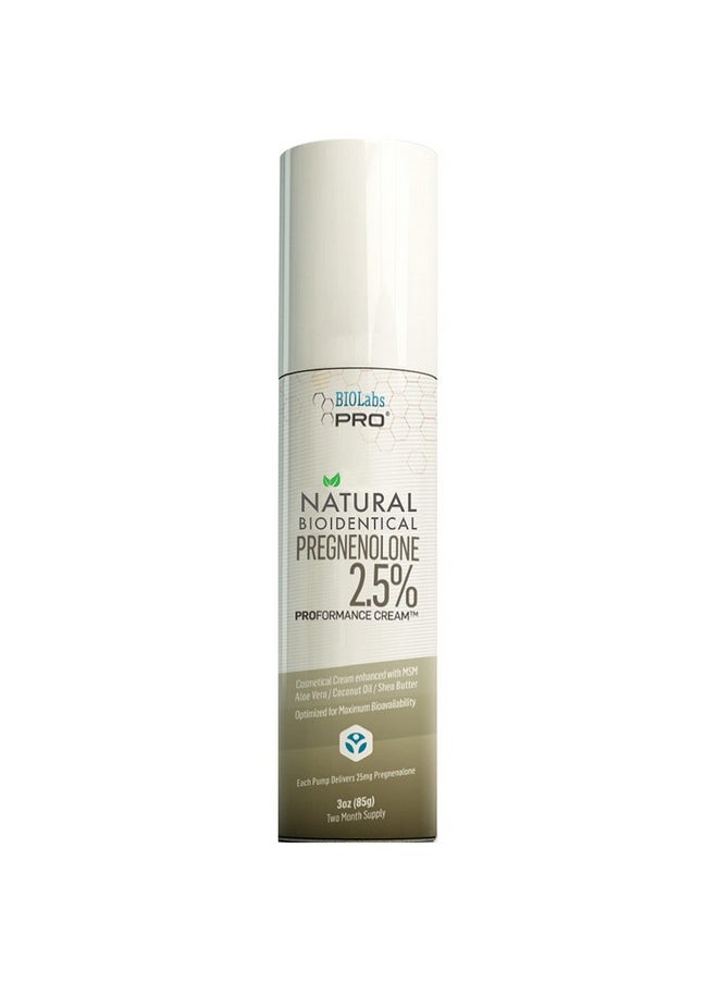 BIOLABS PRO - Pregnenolone All Natural Bioidentical Pregnenolone 2.5% Maximum Strength Threemonth Supply (Unscented 3Oz) - Image 1