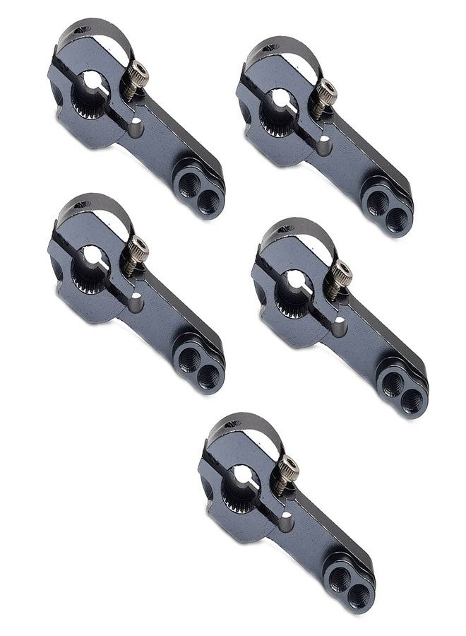 FainWan 5PCS 25T Aluminum Servo Horns M3 Threads Metal Steering Arm for RC Car Truck Buggy Airplane,Gray - Image 2