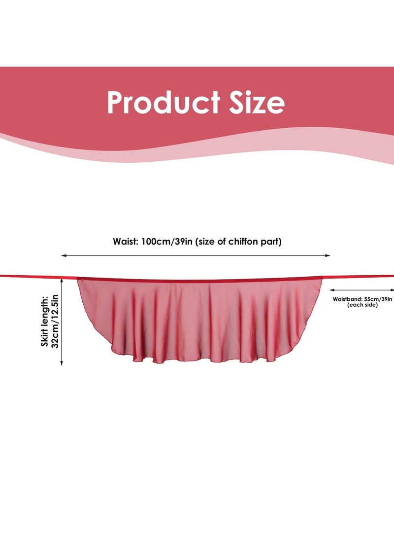 SUNSAR Ballet Skirt Adjustable Waist Tie Chiffon Skirt Wrap Dance Skirt Breathable Ballet Skirt - Image 3
