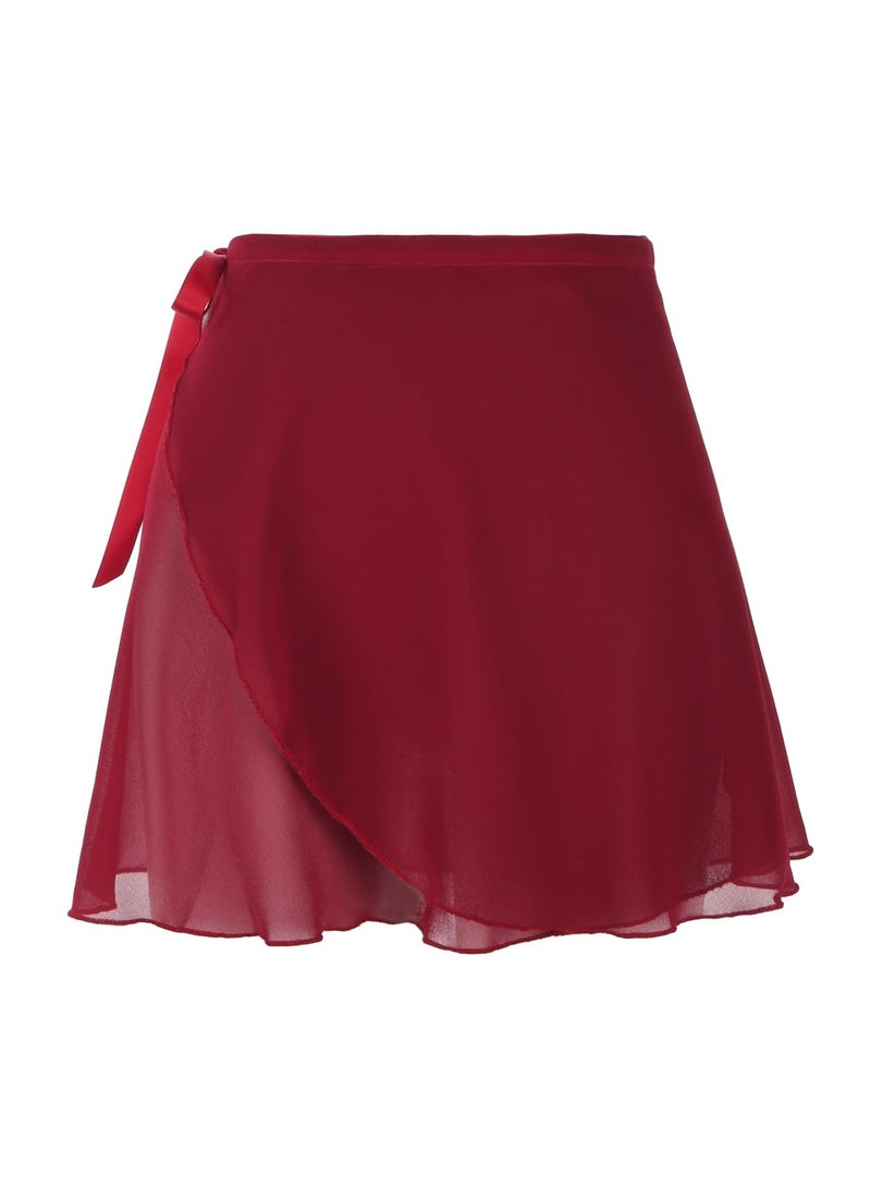SUNSAR Ballet Skirt Adjustable Waist Tie Chiffon Skirt Wrap Dance Skirt Breathable Ballet Skirt - Image 1