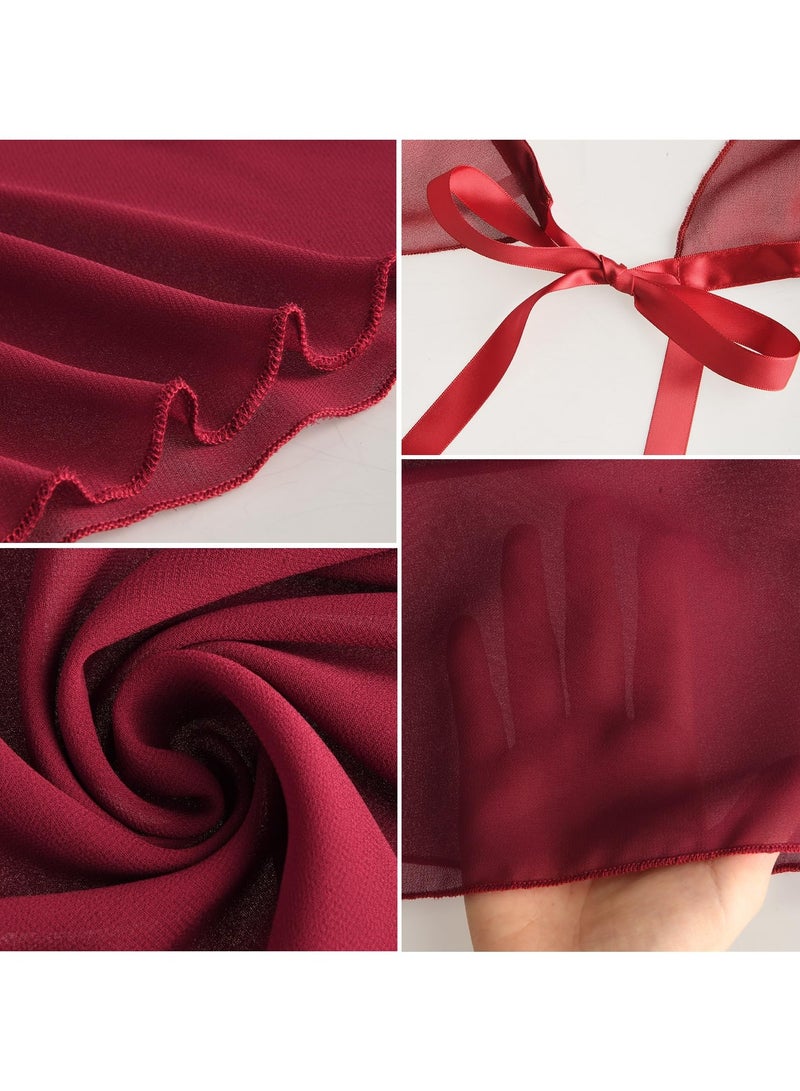 SUNSAR Ballet Skirt Adjustable Waist Tie Chiffon Skirt Wrap Dance Skirt Breathable Ballet Skirt - Image 2