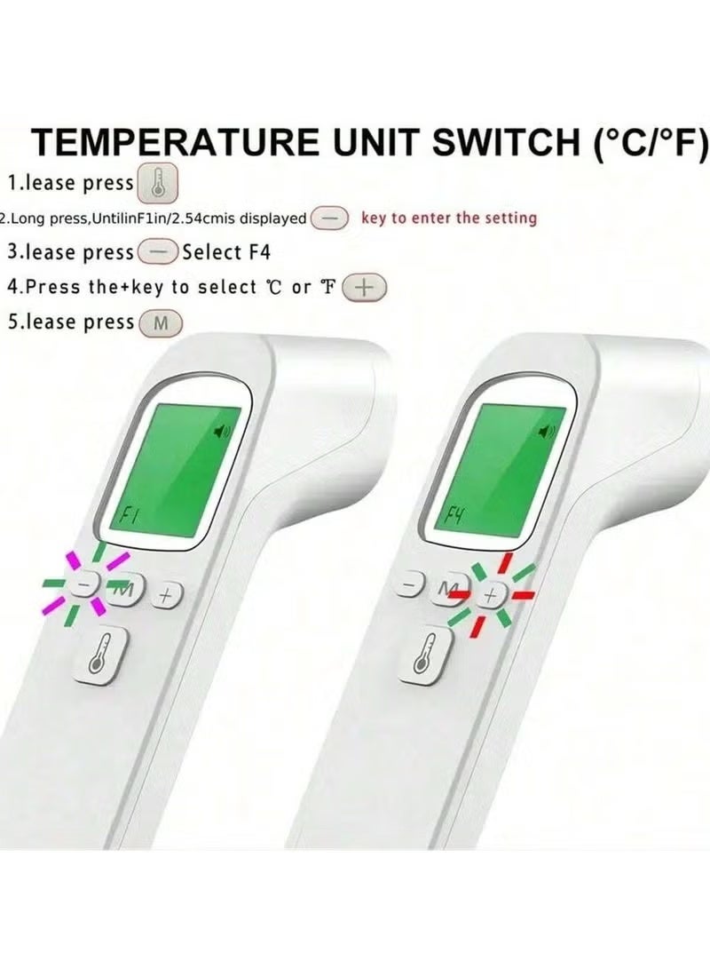 Infrared Digital Non-Contact Forehead Thermometer for Adults and Kids with Fever Alarm, Memory Function, LCD Display - Image 2