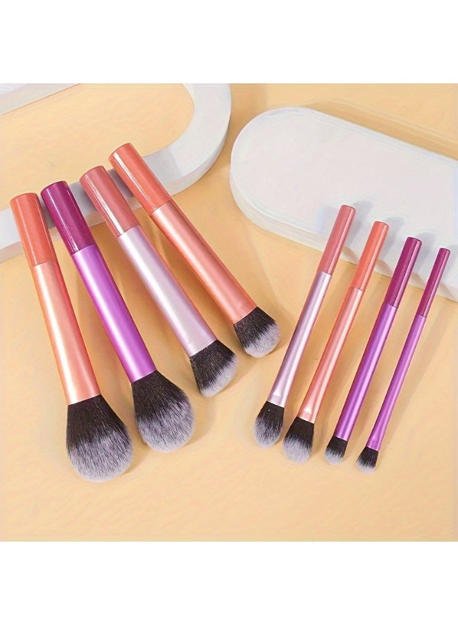 MUMO 8 Pieces Makeup Brush Set, Luxury Daily Makeup Brushes for Foundation, Concealer, Powder, Blush, Face, Eyeshadow, and Eyeliner Brush Set - Image 4