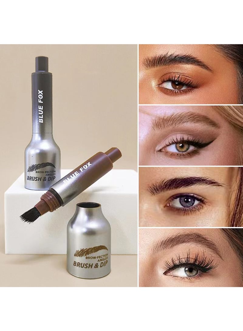 Bluefox Eyebrow Pen with Angled Brush, Hair-Like Strokes for Natural Shaping and Filling, Long-Lasting Quick-Dry Waterproof Brow Pencil - Image 2