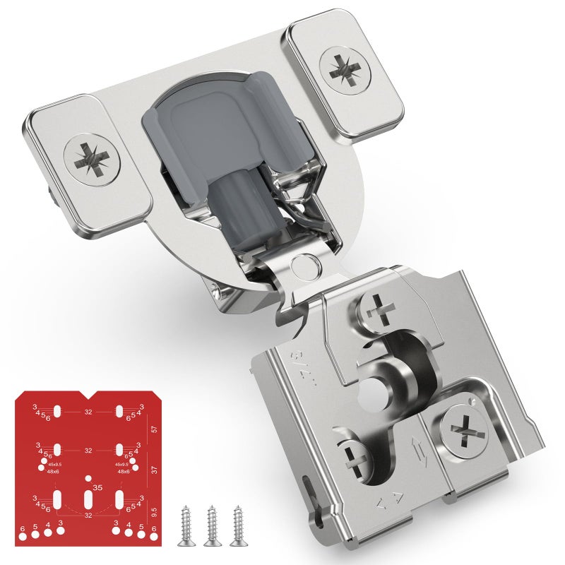 Chibery 20 Pack 34 Overlay 3D Soft Close Concealed Hinge for Face Frame Door Self Closing Hinges 105 Smooth Slow Close Quite Hidden Stainless Steel Hinge for Kitchen Cabinet Door Satin Nickel - Image 2