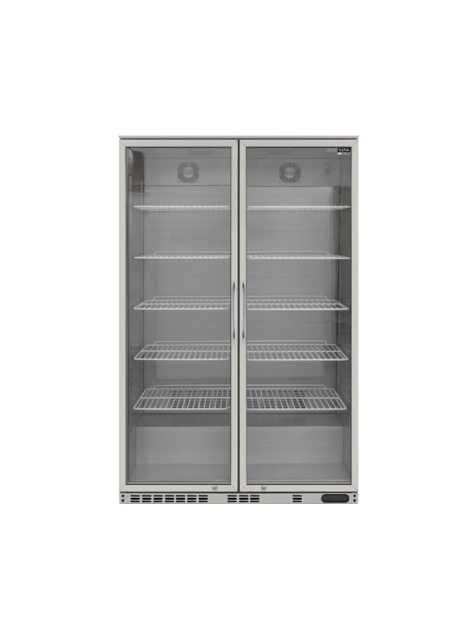 SOFIA REFRIGERATION Upright (2) Two Door Bottle Cooler, Low Noise Beverage Cooler, Small Refrigerator, Stainless Steel, 528 Liters Capacity - Image 2