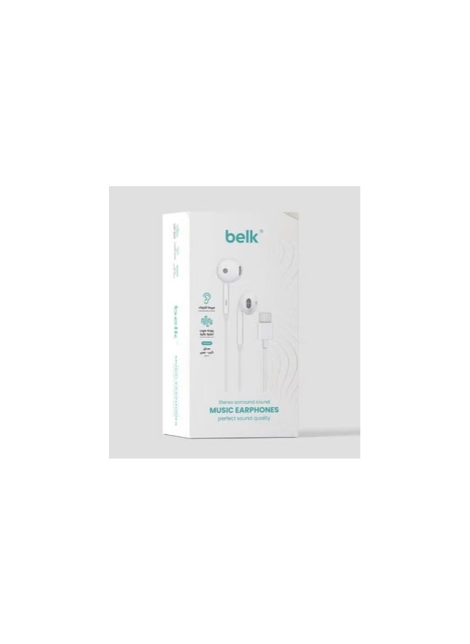 Belk Wired mobile phone headset, compatible with devices that support Type C, with pure, high-quality sound, clear microphone, streamlined flexible wire with a soft texture  - Image 2