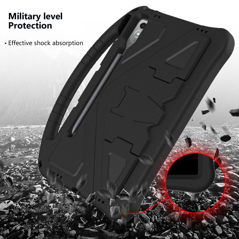 For Lenovo Xiaoxin Pad Pro 12.7 2025 Eva Shockproof Tablet Case With Holder(Black) - Image 4