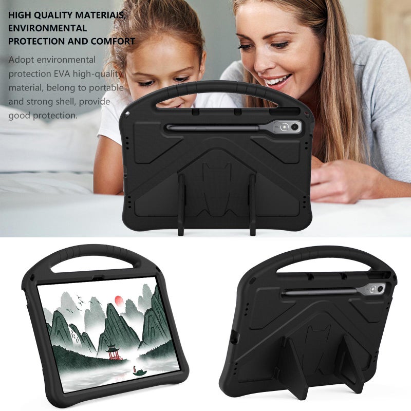 For Lenovo Xiaoxin Pad Pro 12.7 2025 Eva Shockproof Tablet Case With Holder(Black) - Image 2