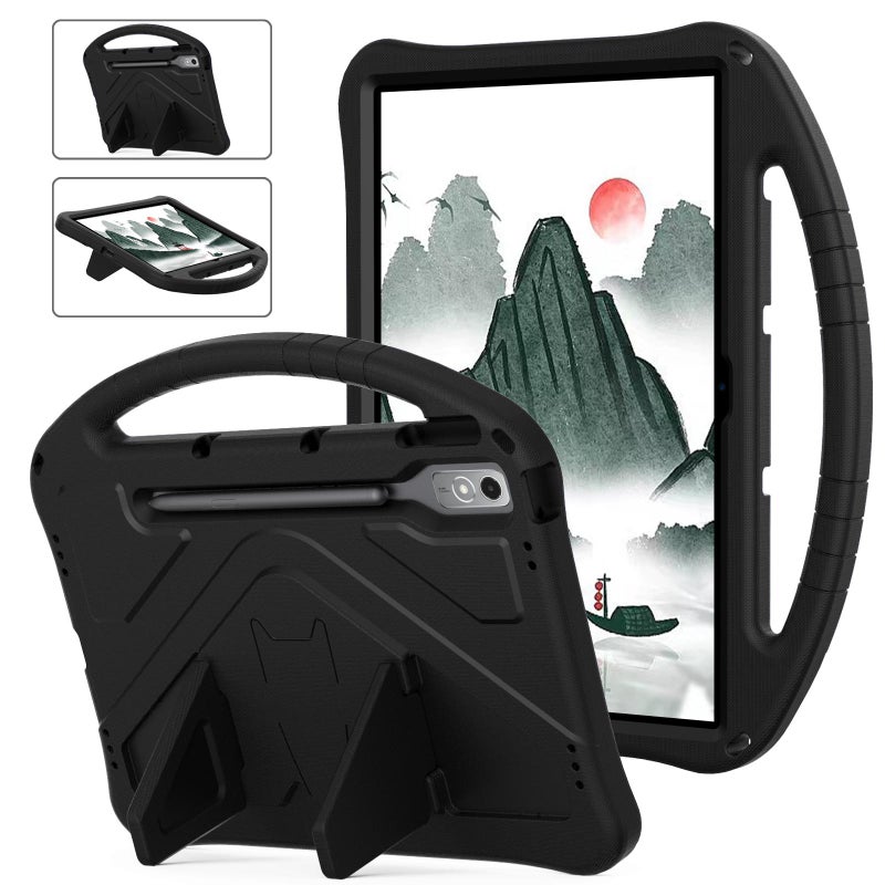 For Lenovo Xiaoxin Pad Pro 12.7 2025 Eva Shockproof Tablet Case With Holder(Black) - Image 1