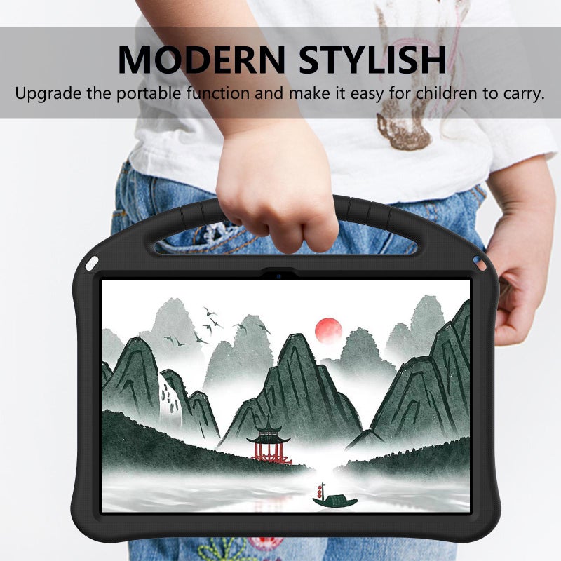 For Lenovo Xiaoxin Pad Pro 12.7 2025 Eva Shockproof Tablet Case With Holder(Black) - Image 5