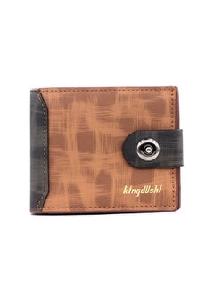 Kingdushi Horizontal Magnetic Buckle Men's Wallet Short Vintage Wallet With Zipper Change Bag  - Image 4
